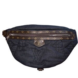 Fashion Lux Denim Monogram Bumbag